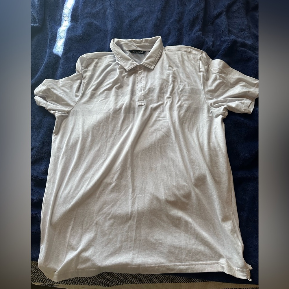 White Travis Matthews Golf Polo (XXL)